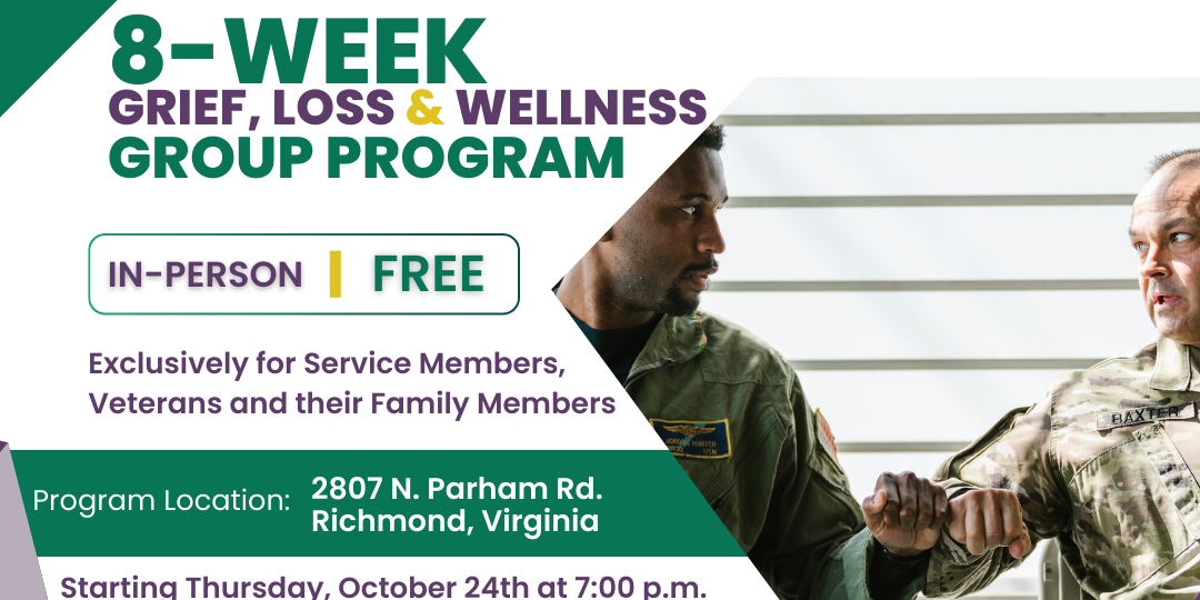 8-week Grief, Loss and Wellness program