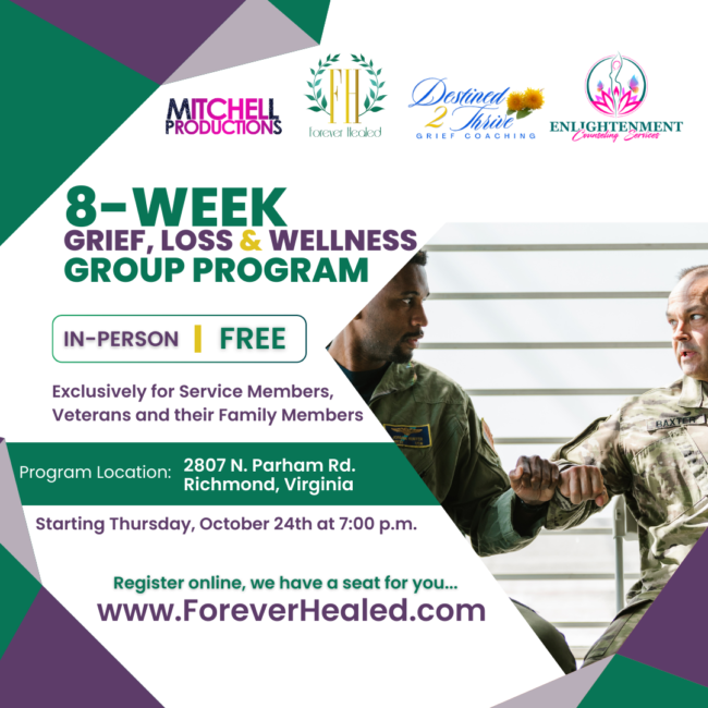 8-week Grief, Loss and Wellness program